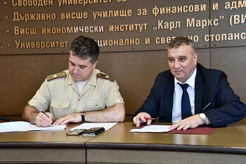 Националният военен университет „Васил Левски“ и Университетът за национално и световно стопанство сключиха договор за сътрудничество