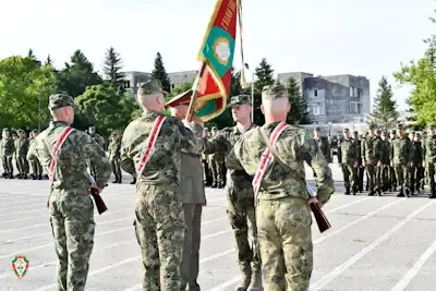 Подполковник Петър Пенков се прости с бойното знаме на НВУ и премина в запаса